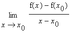 limit((f(x)-f(x[0]))/(x-x[0]),x = x[0])