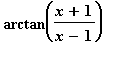 arctan((x+1)/(x-1))