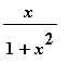 x/(1+x^2)