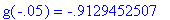 g(-.5e-1) = -.9129452507