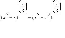 (x^3+x)^(1/3)-(x^3-x^2)^(1/3)