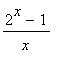 (2^x-1)/x
