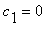 c[1] = 0