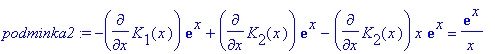 podminka2 := -diff(K[1](x),x)*exp(x)+diff(K[2](x),x...