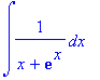 int(1/(x+exp(x)),x)