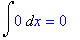 Int(0,x) = 0