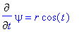 Diff(psi,t) = r*cos(t)