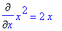 Diff(x^2,x) = 2*x
