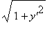 sqrt(1+`y'`^2)