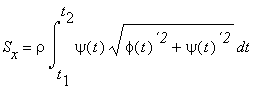S[x] = rho*Int(psi(t)*sqrt(phi(t)^`2`+psi(t)^`2`)...
