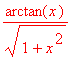 arctan(x)/sqrt(1+x^2)