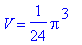 V = 1/24*Pi^3