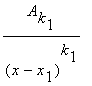 A[k[1]]/((x-x[1])^k[1])