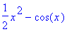 1/2*x^2-cos(x)